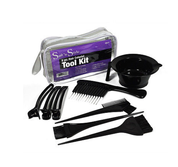 Soft 'N Style HAIR COLOR TOOL KIT  Kit 8 Piece