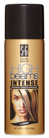 HIGH BEAMS INTENSE TEMPORARY SPRAY-ON HAIR COLOR #20 Black 2.7 oz