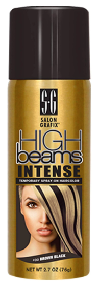 HIGH BEAMS INTENSE TEMPORARY SPRAY-ON HAIR COLOR #30 Brown Black 2.7 oz