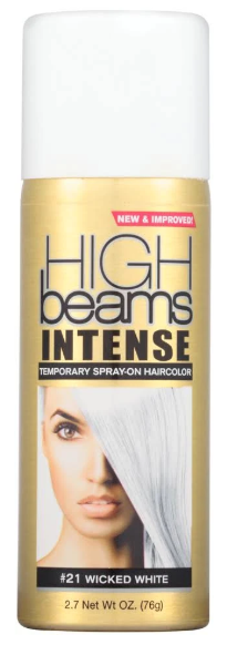 HIGH BEAMS INTENSE TEMPORARY SPRAY-ON HAIR COLOR #21 Wicked White 2.7 oz
