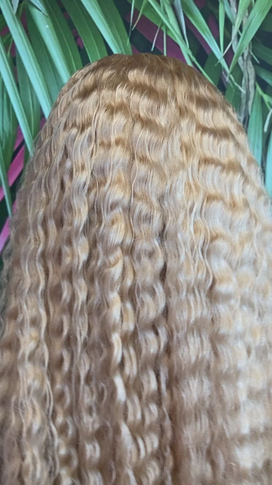 BLONDE  DEEP WAVE FRONTAL LACE WIG